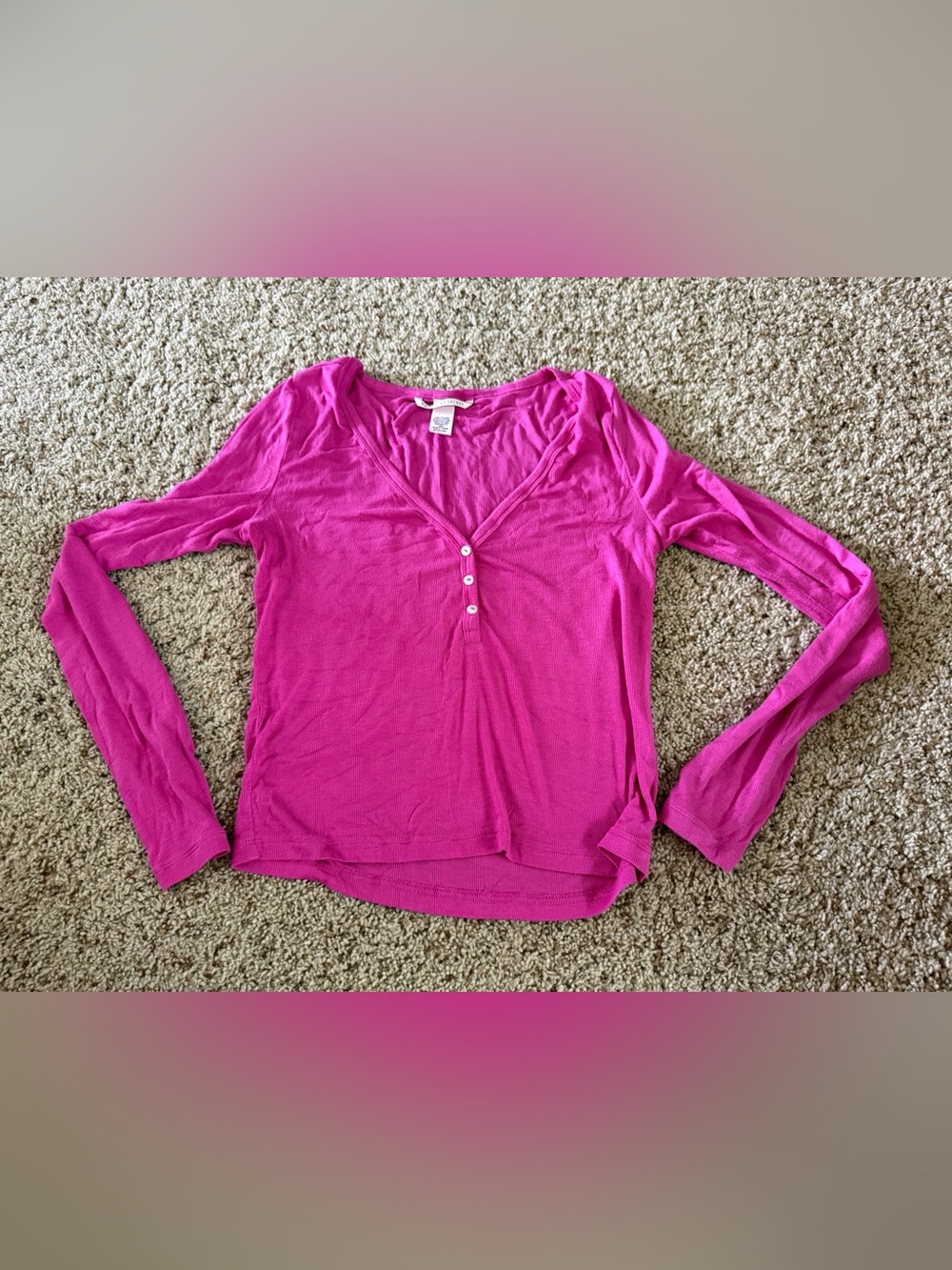 Victoria's Secret Long Sleeve Henley Top